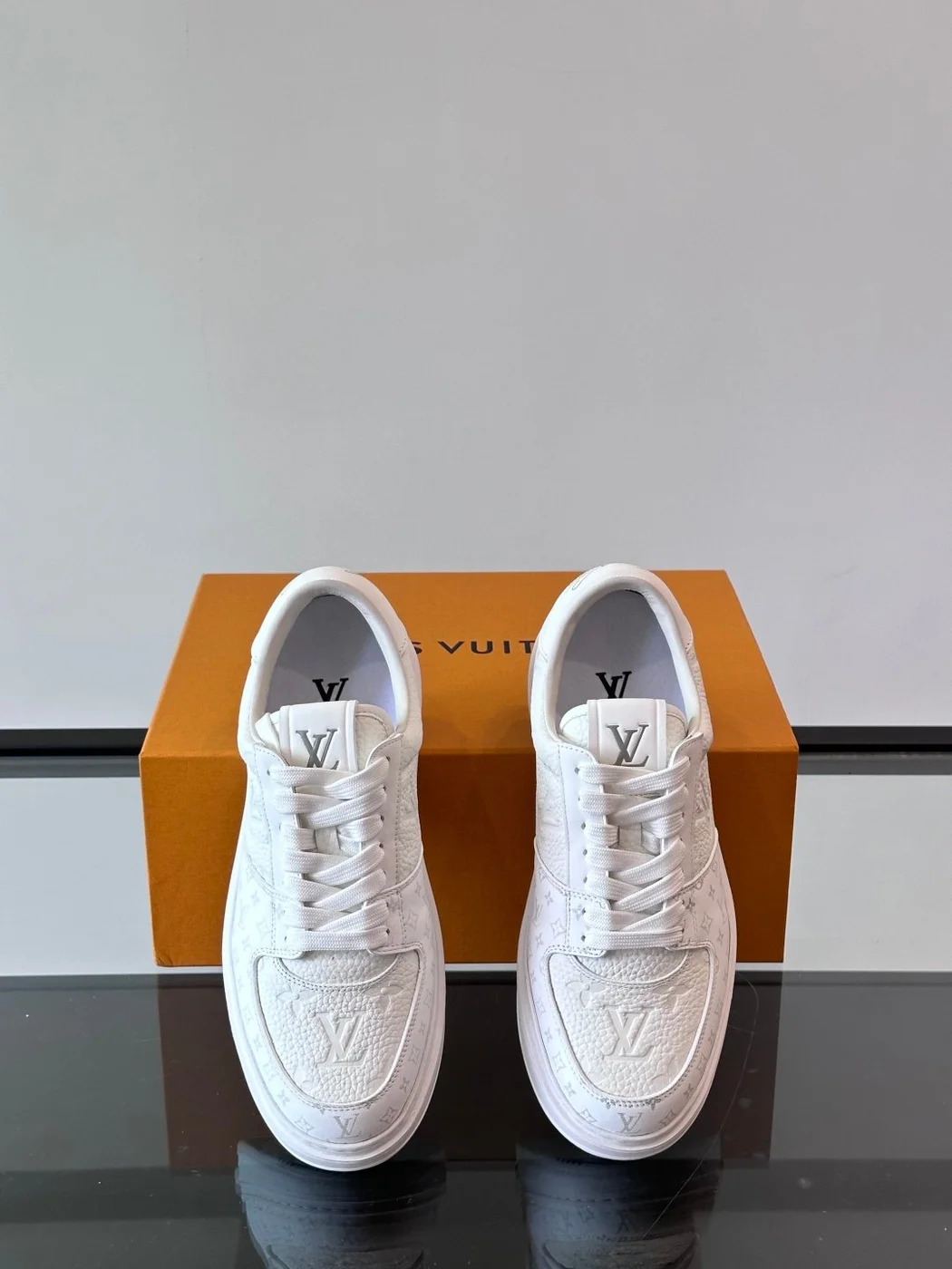 Louis Vuitton Men White Sneakers — Patterned Panels product view 6