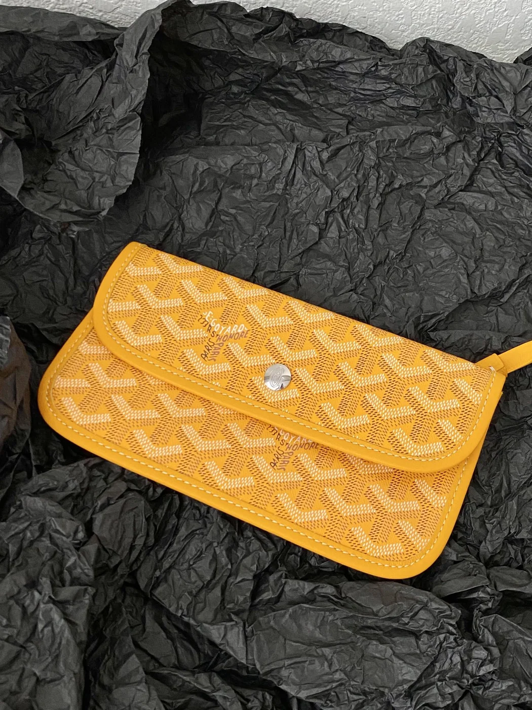 Goyard Yellow Goyardine Canvas & Chevroches Calfskin Saint Louis PM Tote product view 7
