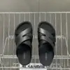 Hermès Women Black Leather And Fabric Sandals product view 2