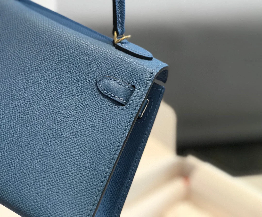 Hermès Mini 20 Blue Epsom Gold Hardware Bag product view 4