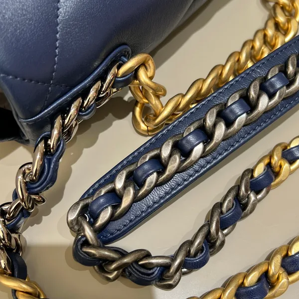Chanel 19 Bag Small Navy Blue product view 4