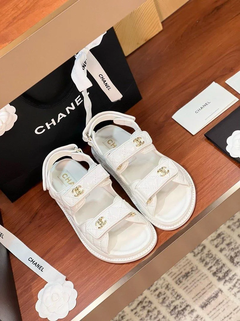Chanel White Dad Sandals product view 1