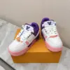Louis Vuitton Women White Pink Purple Leather Sneakers product view 2