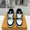 Louis Vuitton Women Black and White Sneakers — Monogram Trainer Style product view 1