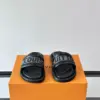 Louis Vuitton Men Black Fabric Strap Slide Sandals product view 2