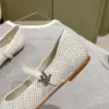 Louis Vuitton Women White Mesh Mary Jane Flats product view 5