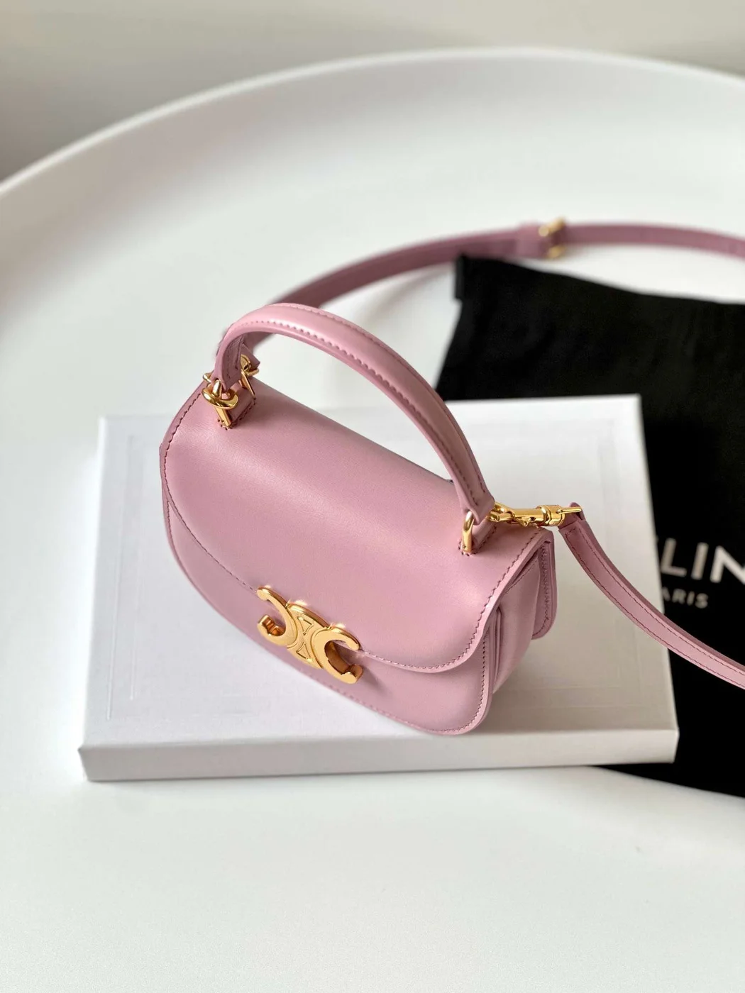 Celine Mini Handle Crossbody Pink 15.5x11cm Bag product view 3