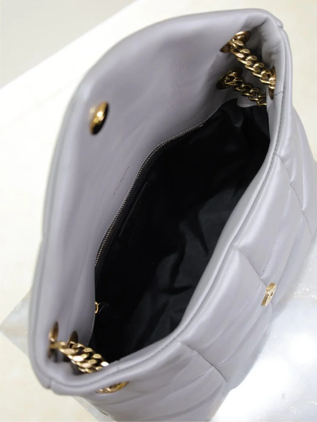 Saint Laurent 25S Loulou Puffer Medium 29 In Smoky Lavender Bag product view 4