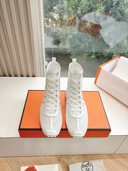 Hermès Women White Sneakers — High-Top Style product photo