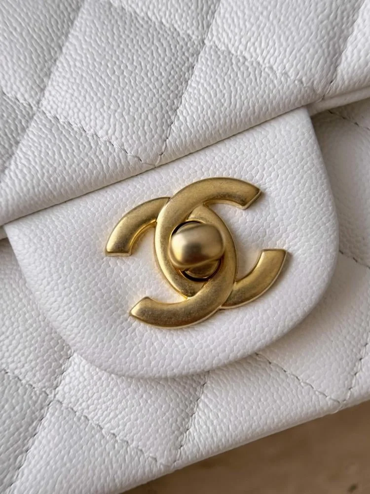 Chanel Small Classic Flap Top Handle White Bag product view 6