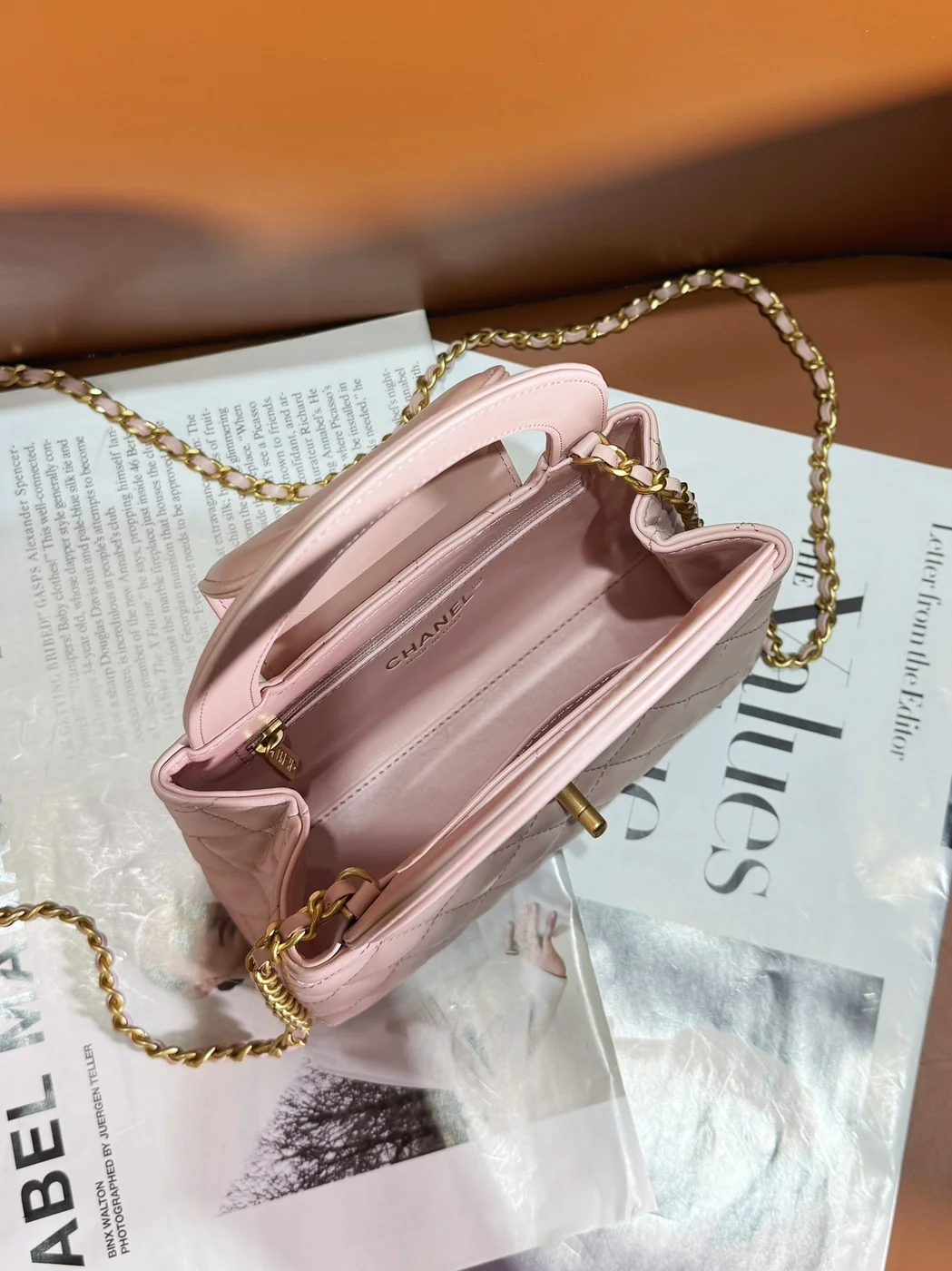 Chanel Lambskin Mini Kelly Chain Bag Light Pink product view 4