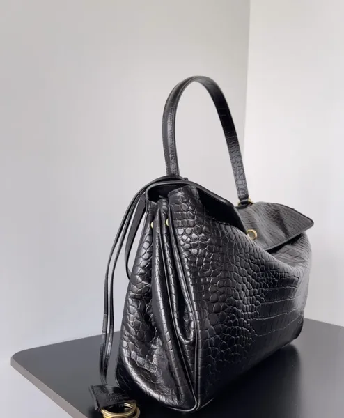 Balenciaga Rode Bag Black Crocodile Leather product view 3
