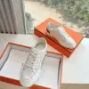 Hermès Women White Low-Top Sneakers — Plain Lace-Up Style product view 3