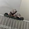 Louis Vuitton Women Black Brown Patterned Fabric Sandals product view 6