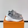 Louis Vuitton Men Grey Knit Fabric Sneakers product view 1