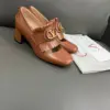Valentino Women Brown Leather Fringe Loafers product view 3