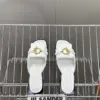 Hermès Women White Leather Mules — Gold-Tone Buckle Open-Toe Style product view 2