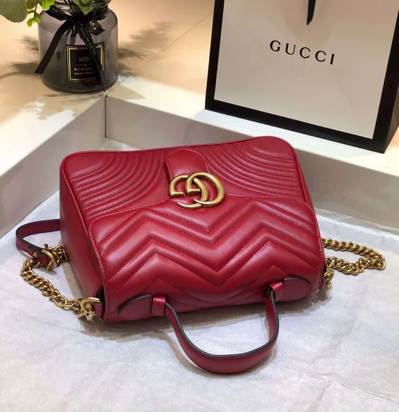 Gucci Marmont Top Handle Women’s Handbag Red 27 cm product view 6