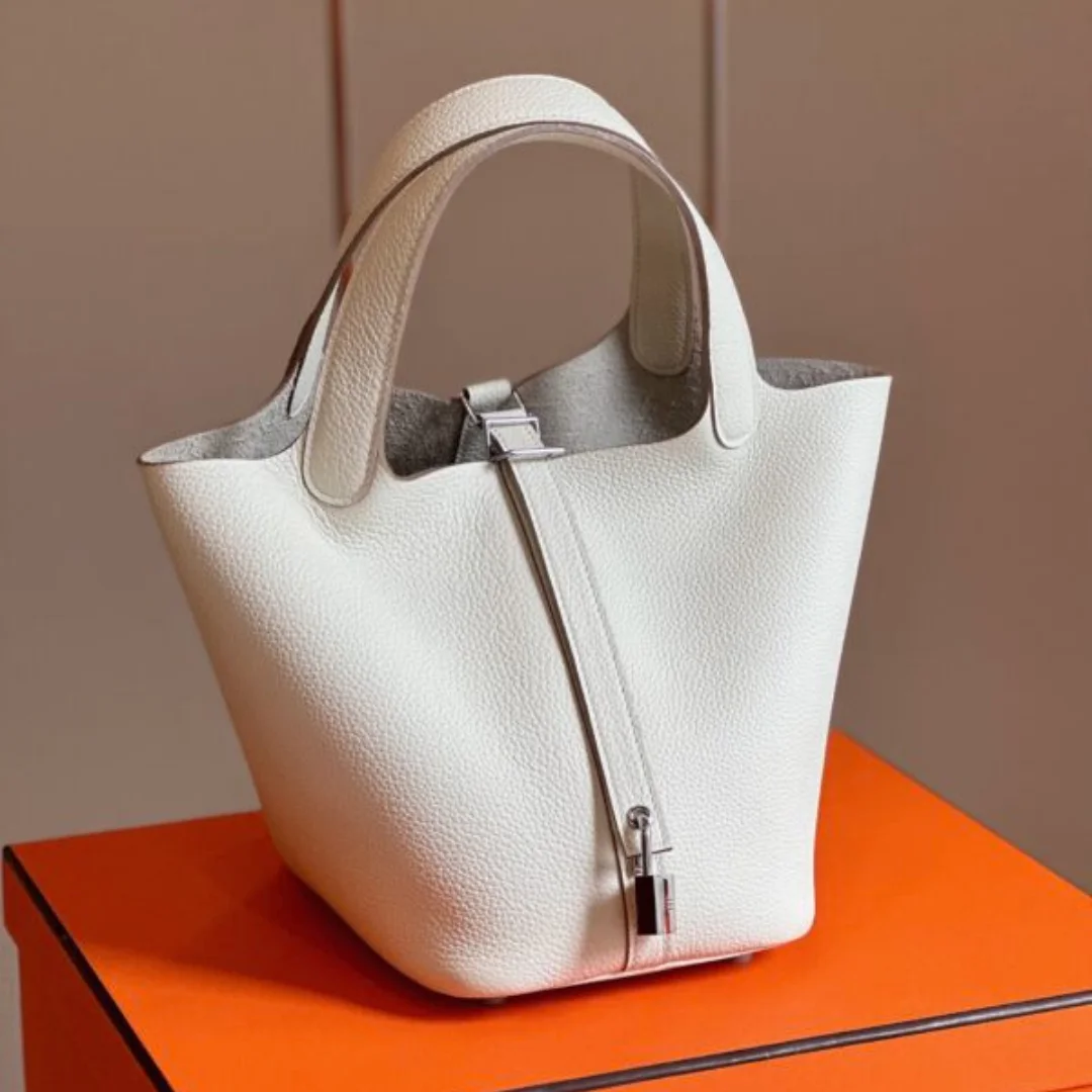 Hermès Picotin 18 White Togo Leather Silver Hardware Bag product view 1