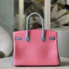 Hermès Birkin 30 Liam Blue/ Rose Pink Togo Leather Gold Hardware Bag product view 2
