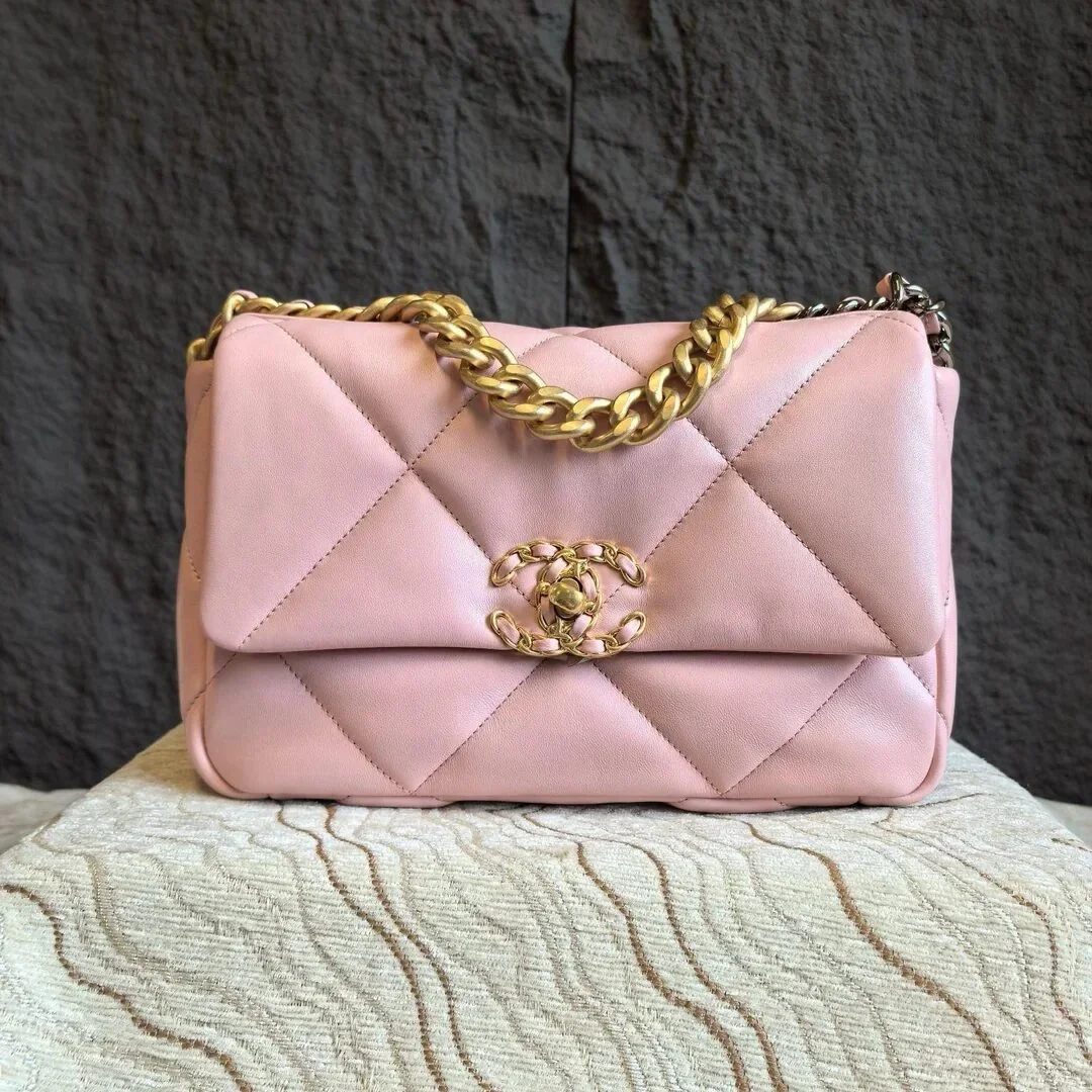 Chanel 19 Small Bag in Pink Gold Hardware product view 1