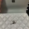 Chanel Coco Handbag Leather Light Grey Woman’s 23 cm product view 2