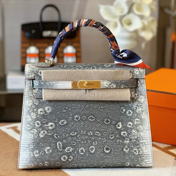 Hermès Kelly 28 Lizard Leather Bag product photo