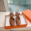 Hermès Women Brown Leather Heels — Ankle-Strap Style product view 3