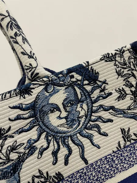Dior Book Tote 36 cm — Blue and White Floral Pattern product view 4
