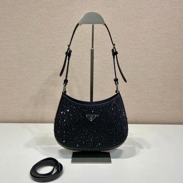 Prada Cleo crystal-embellished Shoulder Bag product photo