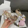 Valentino Women Pink And Gold Leather Flats product view 4