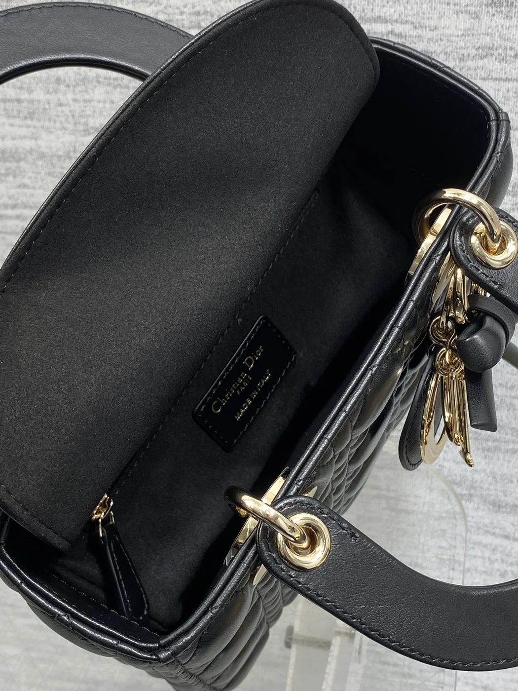 Dior Small Lady Dior My ABCDior Bag in black product view 4
