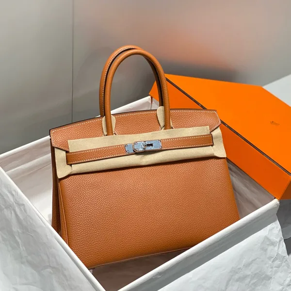 Hermès Birkin 30 Brown Togo Leather Silver Hardware Bag product photo