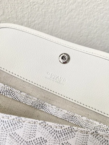 Goyard White Goyardine Canvas & Chevroches Calfskin Saint Louis PM Tote product view 6
