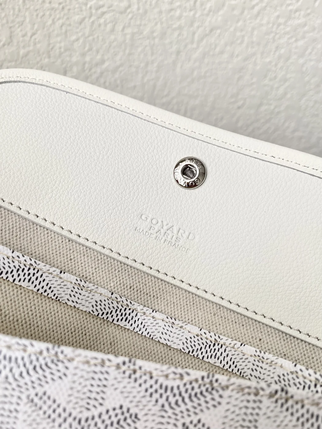 Goyard White Goyardine Canvas & Chevroches Calfskin Saint Louis PM Tote product view 6