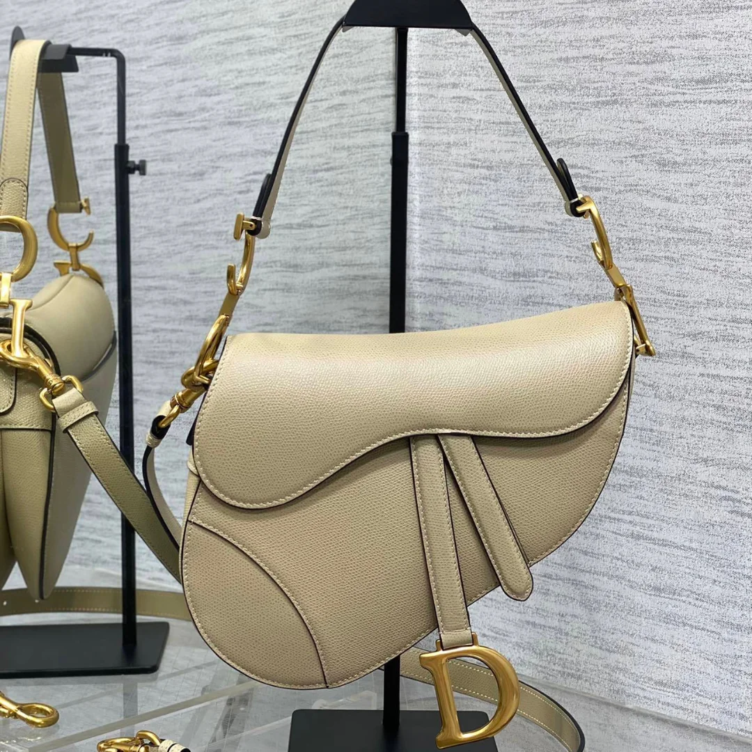 Dior Saddle Bag in Beige Gold Hardware product view 1