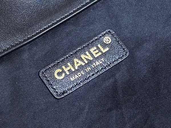 Chanel Medium Maxi Shopping Bag 47 In Black Calfskin Gold-Tone Metal product view 2