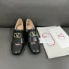 Valentino Women Black Leather Fringe Loafers product view 1
