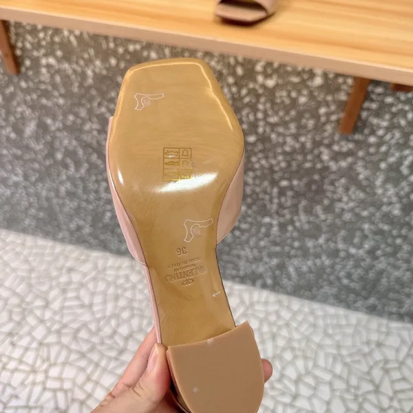 Valentino Women Nude Buckle-Detail Heeled Sandals product view 4