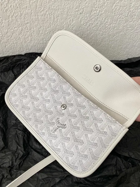 Goyard White Goyardine Canvas & Chevroches Calfskin Saint Louis PM Tote product view 7