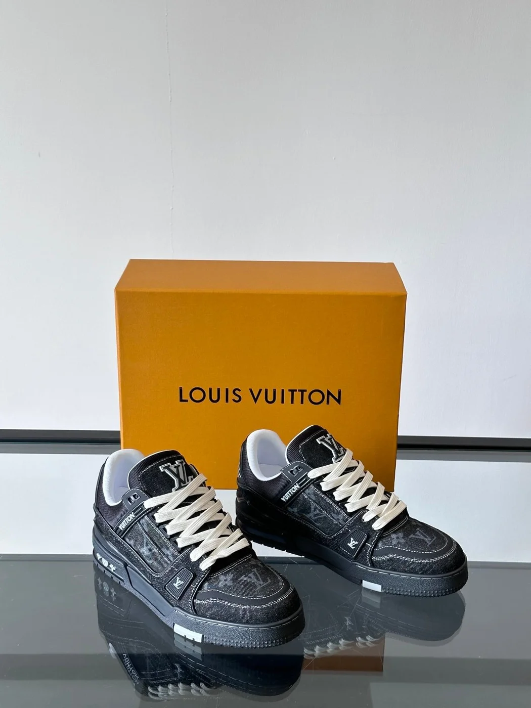Louis Vuitton Men Black Suede Sneakers product view 5