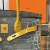 Hermès Birkin 30 Gray/Gold Crocodile Leather Gold Hardware – Custom Made Bag product view 6