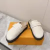 Louis Vuitton Women Beige Wool Mules product view 6