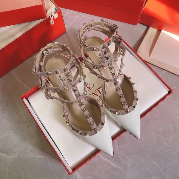Valentino Women White Patent Leather Rockstud Pumps product photo