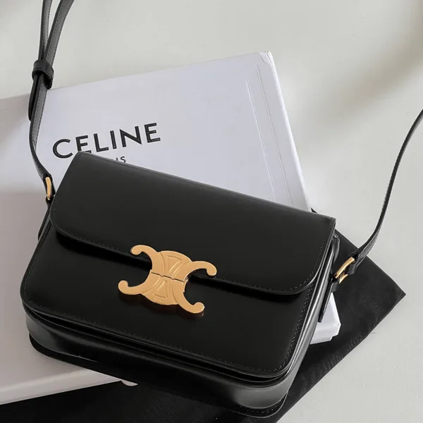 Celine Mini Bag Black Handbag Smooth Leather 19 cm product photo