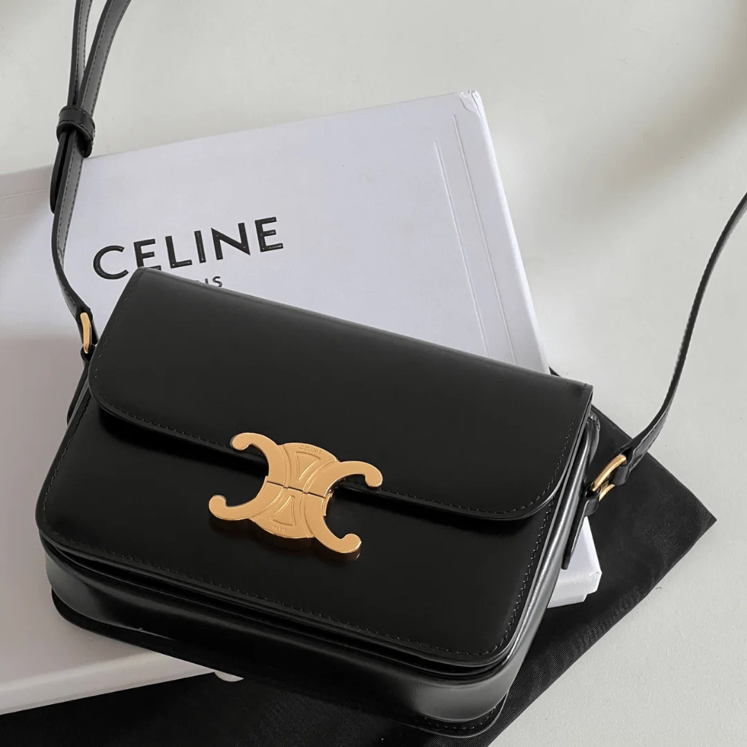 Celine Mini Bag Black Handbag Smooth Leather 19 cm product view 1