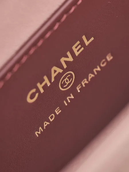 Chanel Caviar Preppy Coco Mini Flap bag in light pink color product view 3