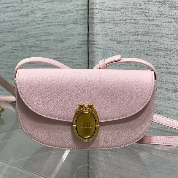 Dior Small Dior Médaillon Flap Bag in Pink product photo