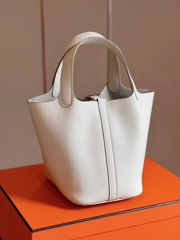 Hermès Picotin 18 White Togo Leather Silver Hardware Bag product view 5