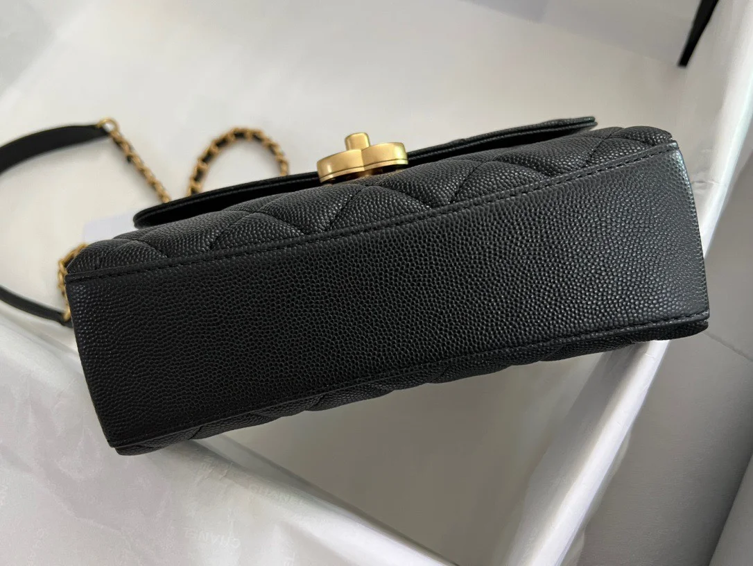 Chanel Handle Woman’s Handbags Demi Lock Gold With Leather 19 cm product view 4